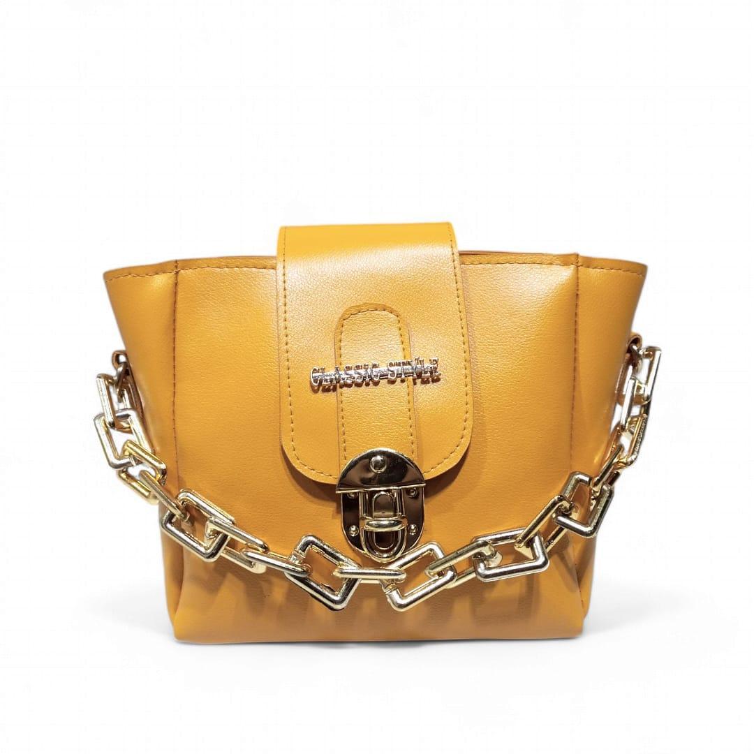 Girl's Crossbody Handbag With Golden Chain