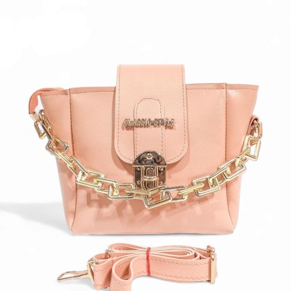 Girl's Crossbody Handbag With Golden Chain